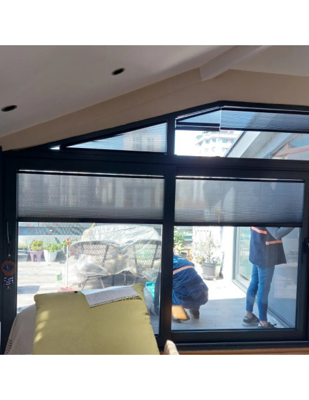 Plise (Plicell) Cam Balkon Perdesi