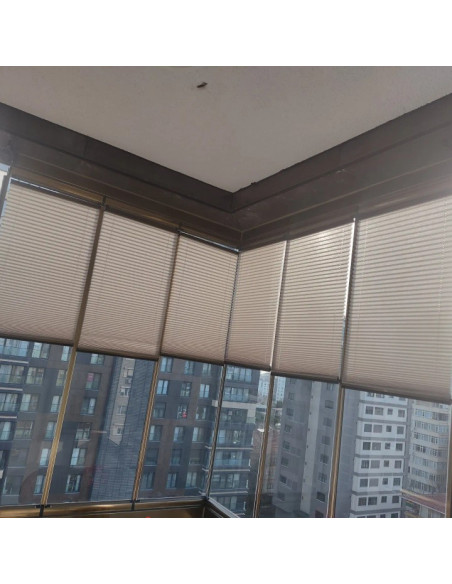 Plise (Plicell) Cam Balkon Perdesi