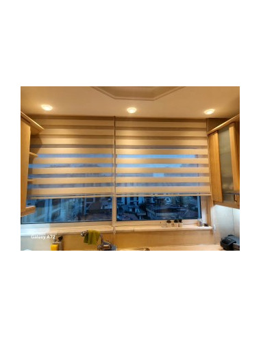 Pileli Zebra Stor Perde