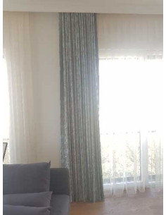 Düz Fon Perde Keten Dokulu 2