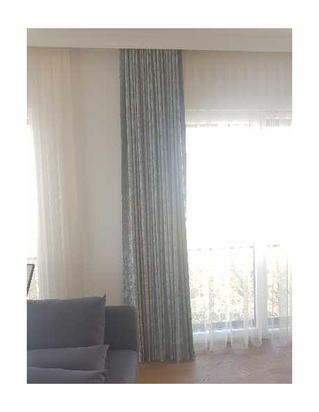 Düz Fon Perde Keten Dokulu