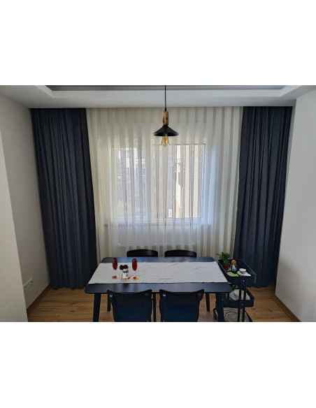 Düz Fon Perde Keten Dokulu